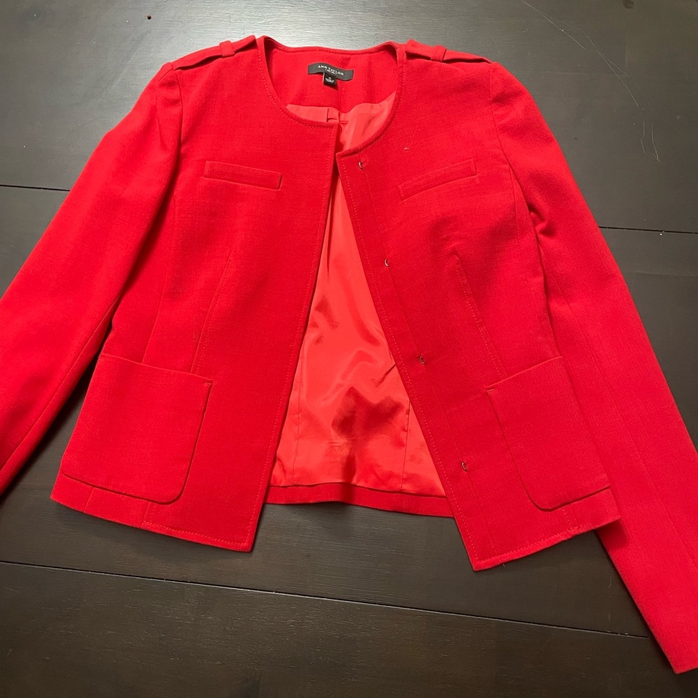 Red Ann Taylor business jacket
